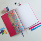 Pink Leather Planner or Journal, A5, perfect BUJO, Sketchbook or Project Plans