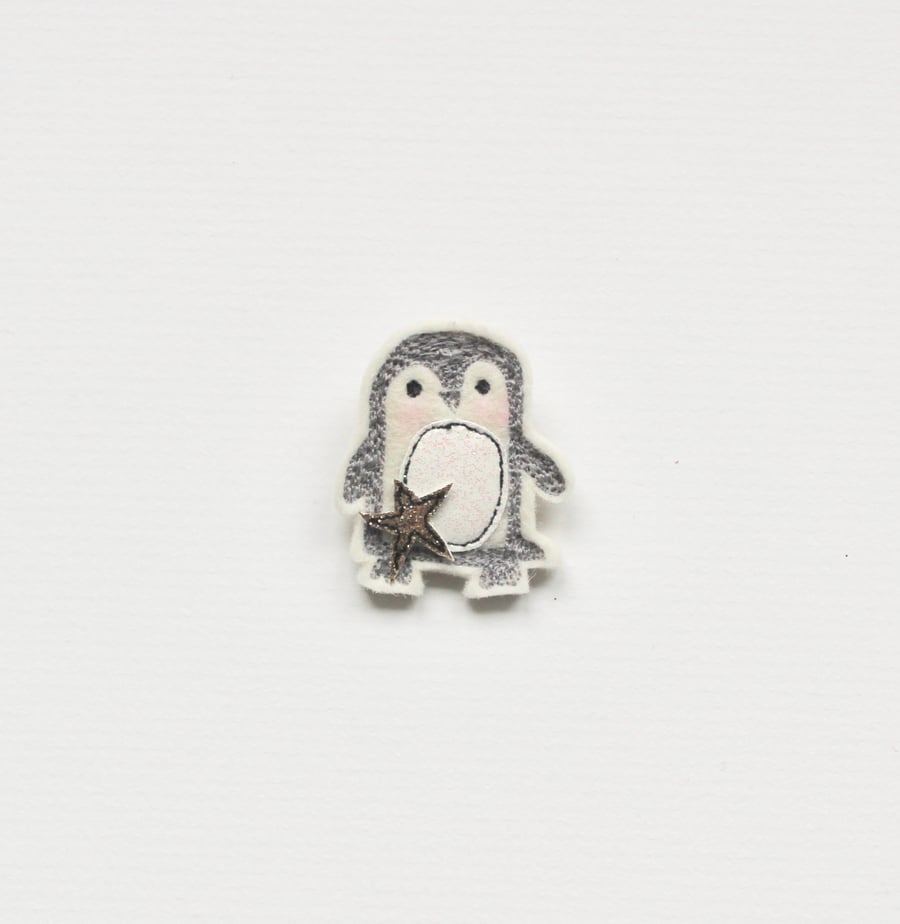 'Penguin' Christmas Brooch