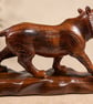 Hand Carved Wooden Animal Tiger Sculpture - Vintage Safari Home Decor - Image 5