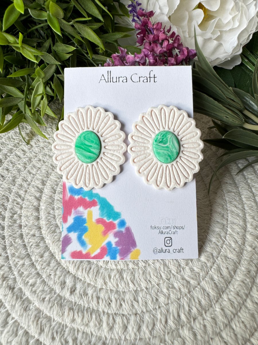 Statement Deco Flower Studs