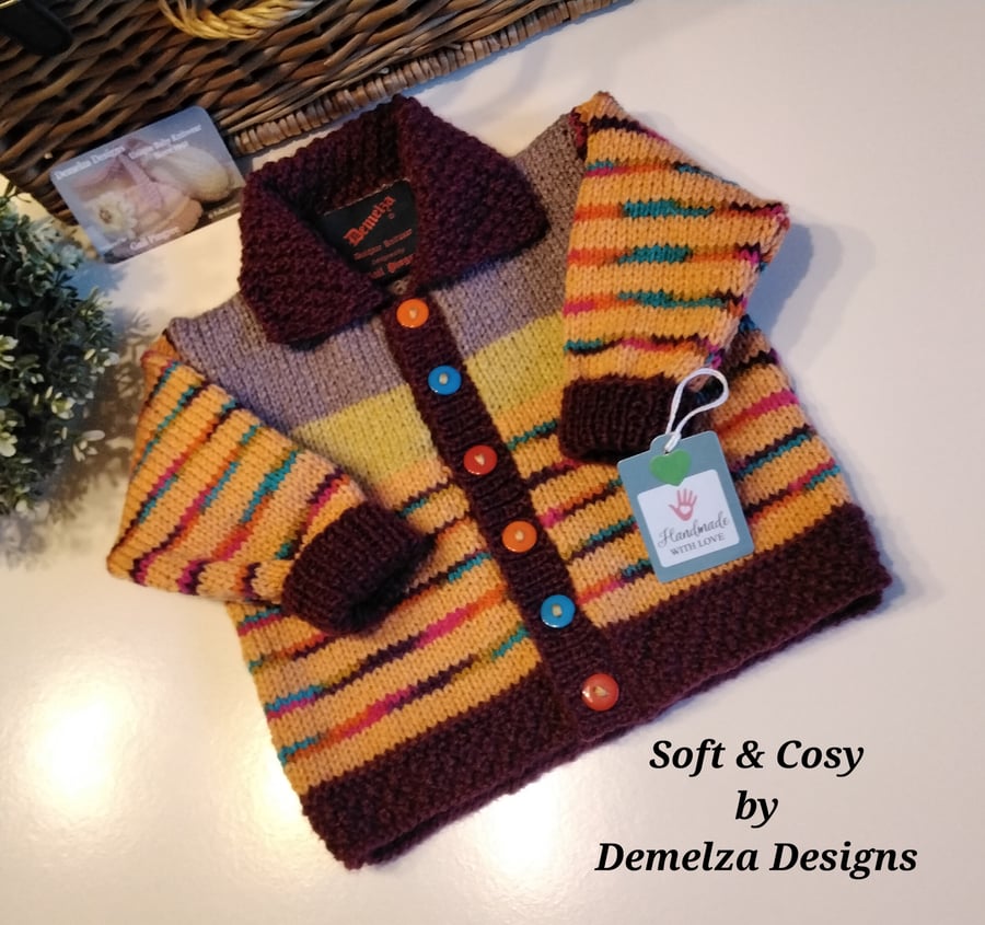 Cosy Baby Hand Knitted Cardigan 9-18 months size