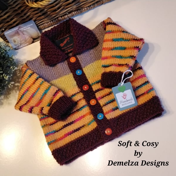 Cosy Baby Hand Knitted Cardigan 9-18 months size