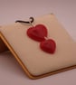 Resin Glitter 2 Hearts Dangle Necklace - Image 2