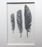 'Raven Feathers' Linocut Print