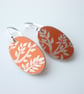 Orange tree print earrings - Image 1