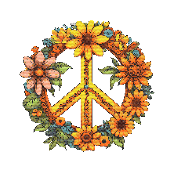 PEACE - Cross Stitch Pattern - Cross Stitch Chart