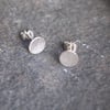 Silver Earrings - Sterling Silver Round Stud Earrings