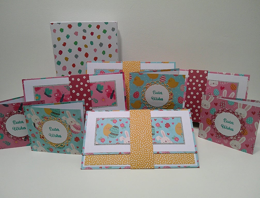 Easter Money Wallets & Matching Cards -Set of 4 Boxed Gift Card or Money Holders
