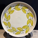 Wreath of Leaves wheelthrown plate