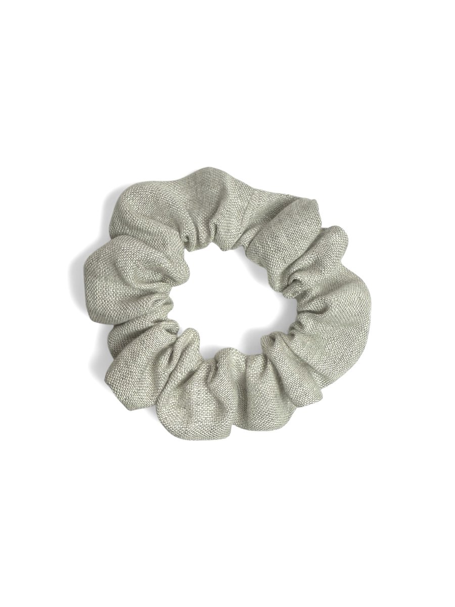 Natural Oat Linen Scrunchie - Regular