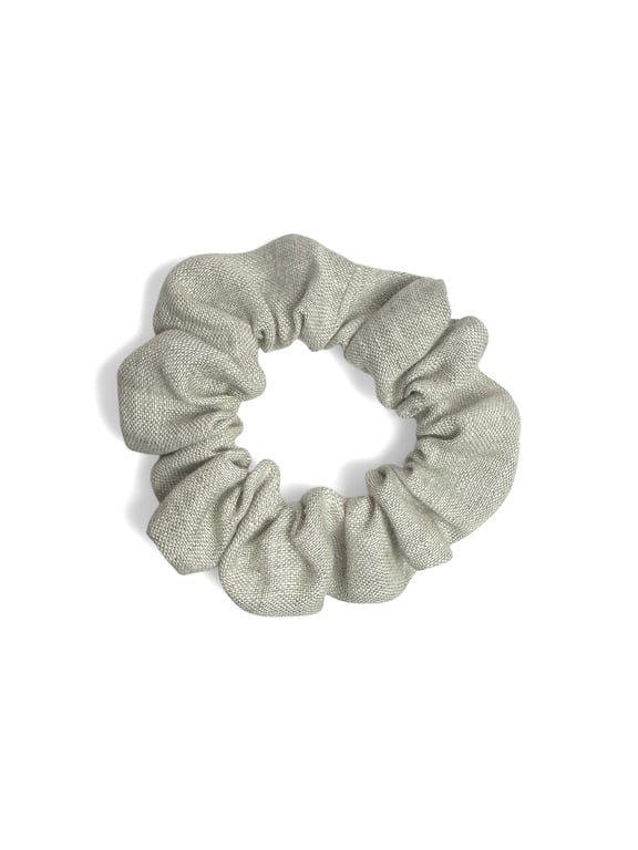 Natural Oat Linen Scrunchie - Regular