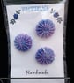 Buttons Handmade Embroidered Yorkshire Style  - Image 1