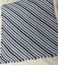 White with blue stripes baby blanket in 100% cotton yarn - Image 3