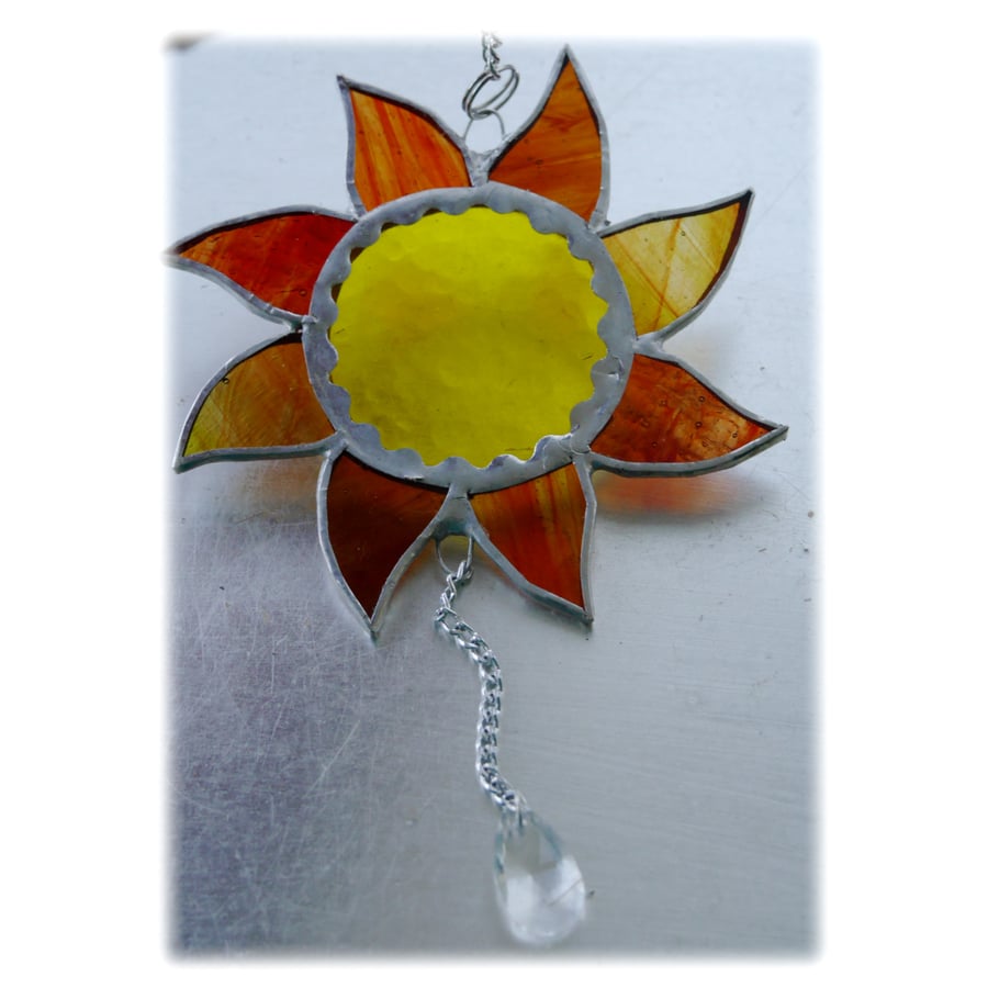 Sun Suncatcher Stained Glass Handmade Sunshine 012