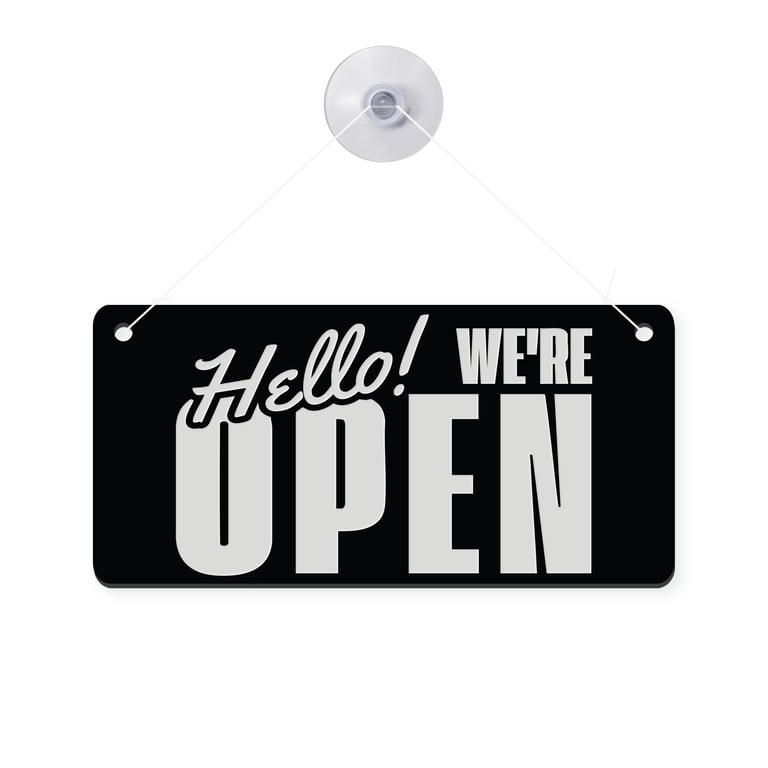 Open & Closed Hanging Shop Sign - Vintage: Business Essentials, Shop Door Sign 