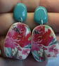 Handmade Floral Polymer Clay Earrings - Image 4