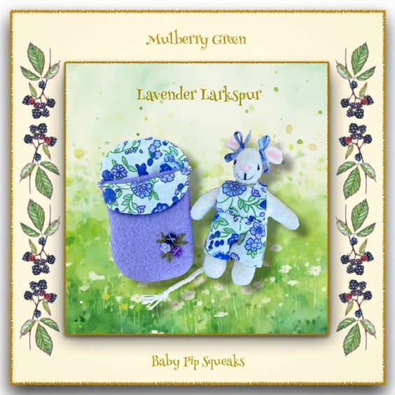 Lavender Larkspur - A Baby Pip Squeak in a Sleeping Bag