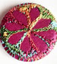 Buttons 1 inch button Hand Dyed Silks and Cottons Free Machine Embroidery Button