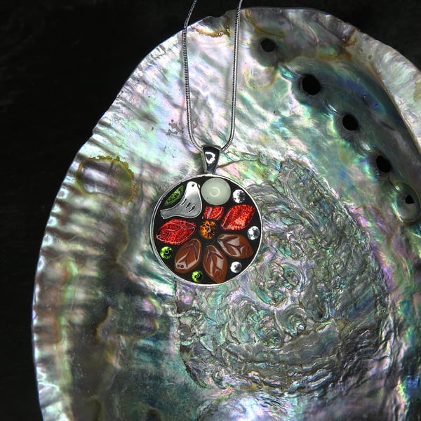 'Autumn Leaves' - Mosaic Pendant