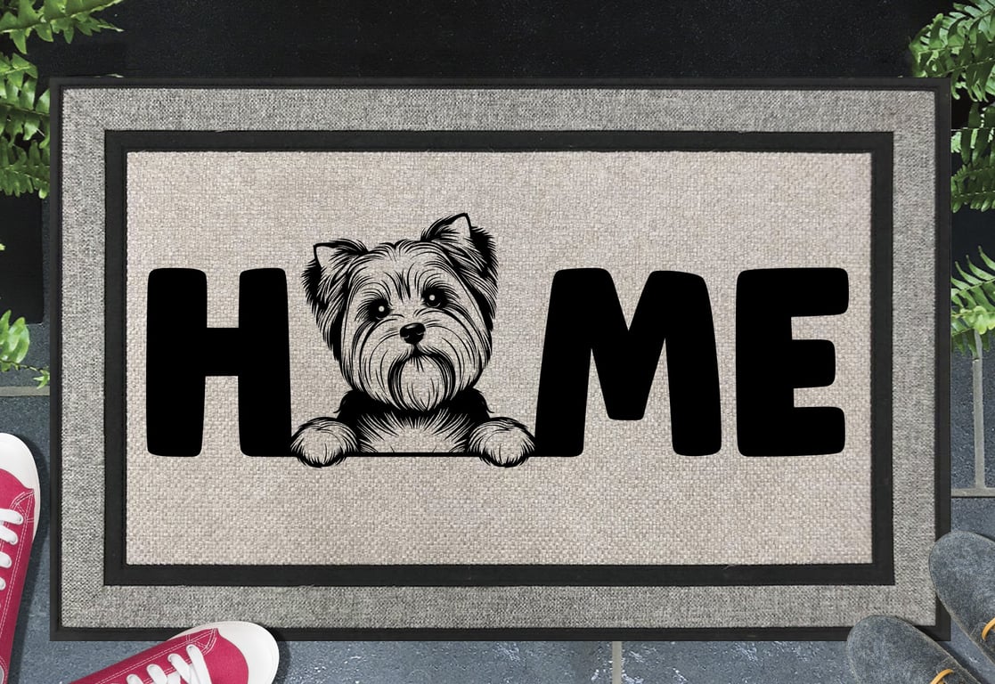 Biewer Terrier Doormat No.5 - All Weather - Biewer Terrier Welcome Mat, 45x70cm 