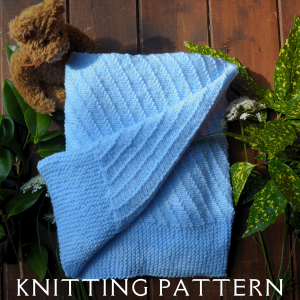 Baby Blanket Knitting Pattern Design 2 Printed Copy