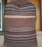Brown stripy backpack