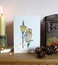 Tawny owl and Lamp Post Christmas Card - Image 3