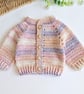Cutie Pie Crochet Baby Cardigan - Peach, Custard & Pecan Pie - Newborn - 2 Yrs