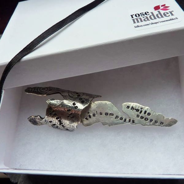 Bespoke silver country - island kilt pin