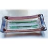 Soap Dish Fused Glass Pastel Bordered