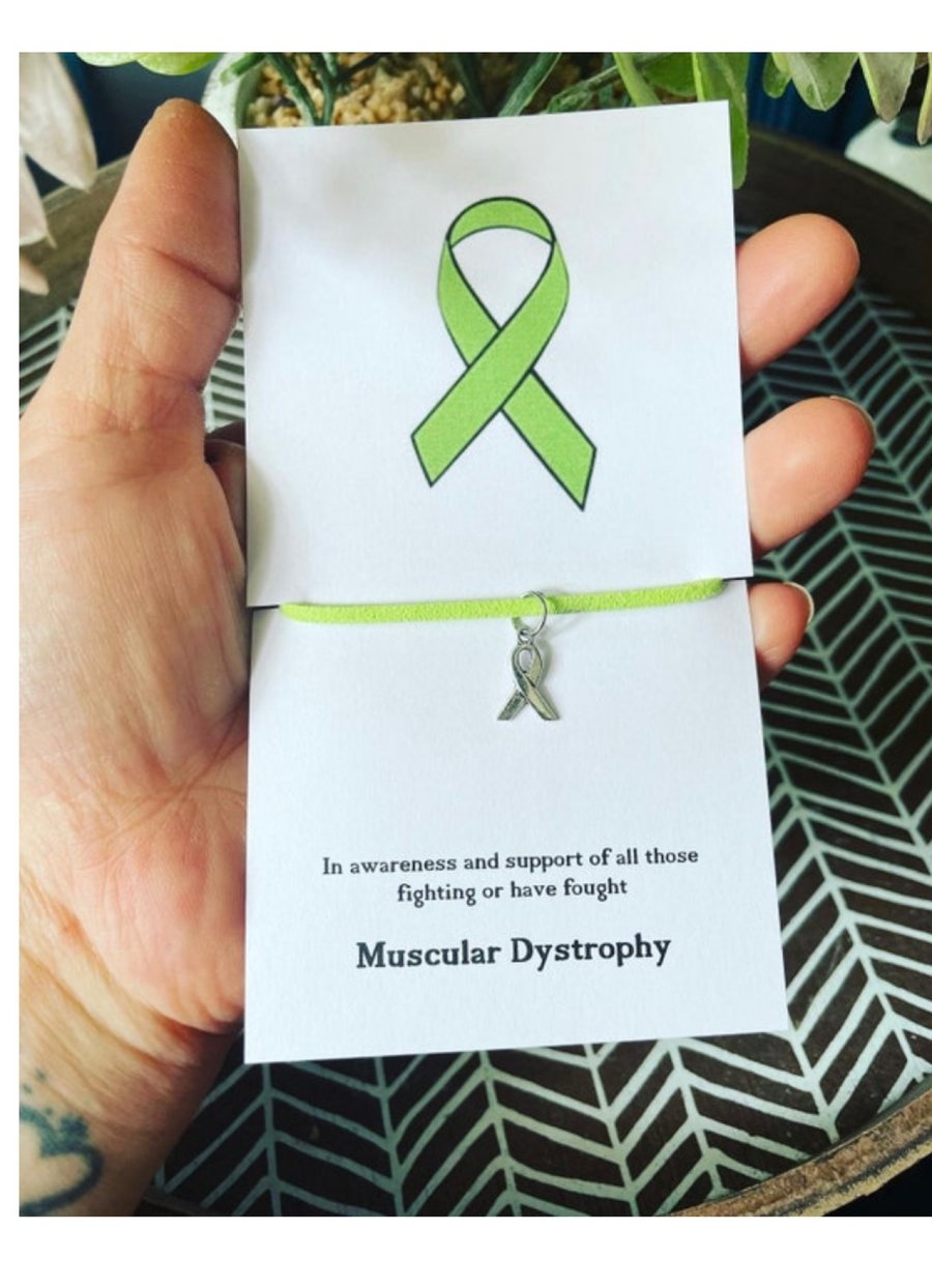 Bundle of 6 muscular dystrophy awareness bracelets in support and awareness 