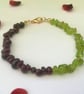 'Darkness and Light' garnet and peridot tumblechip bracelet - Image 2