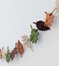 Felt Autumn Leaves Garland - Woodland Leaf Bunting in Neutral Colours