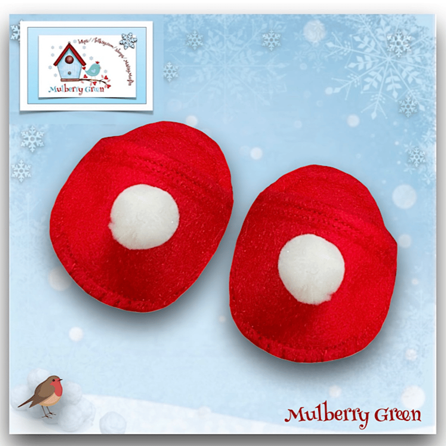 Reserved for Kat Christmas Pom Pom Slippers