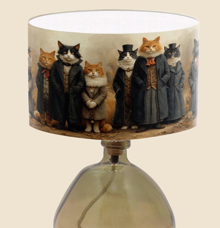 Cat Portrait Lampshade - Character Cats Lampshade