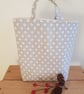  Christmas reusable gift bag: snowmen on grey - Image 1