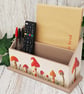 Red Toadstool Letter Rack - Mushroom Desk Tidy - Image 4