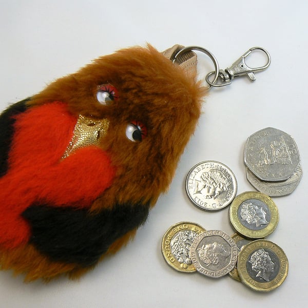 robin coin purse (can be clipped onto handbag)