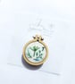 Hand Embroidered Floral Brooch