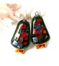 Christmas Tree Earrings Fused Glass Handmade Decorative Sterling Silver hooks - Image 5