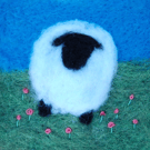Sheep coaster - taken from my colourful artwork of sheep