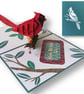 Handmade Pop up Cardinal Bird Card
