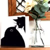 Cat And Bird Greeting, Birthday Card, Unusual