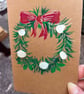Hand painted Seaglass Christmas Wreath card  - Image 4