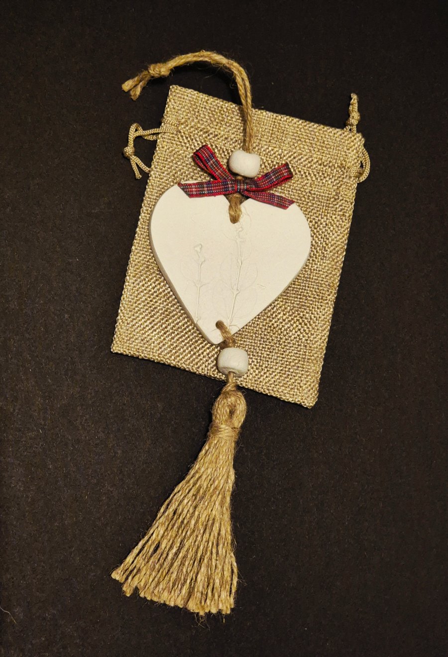 Handmade airdry clay diffuser with jute gift bag wall hanger decoration