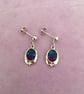 Handcrafted Tri-coloured Drop Earrings - Image 2