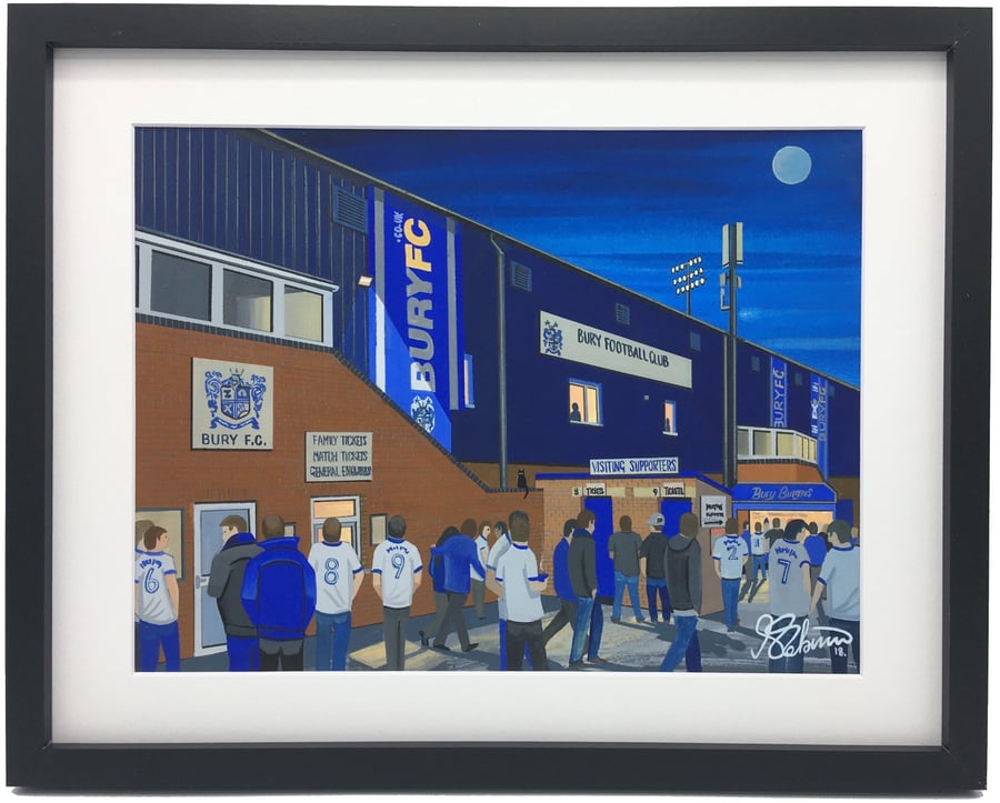 Bury. Framed & Unframed Fine Art Print, Football Club FC, Gigg Lane Stadium Gift