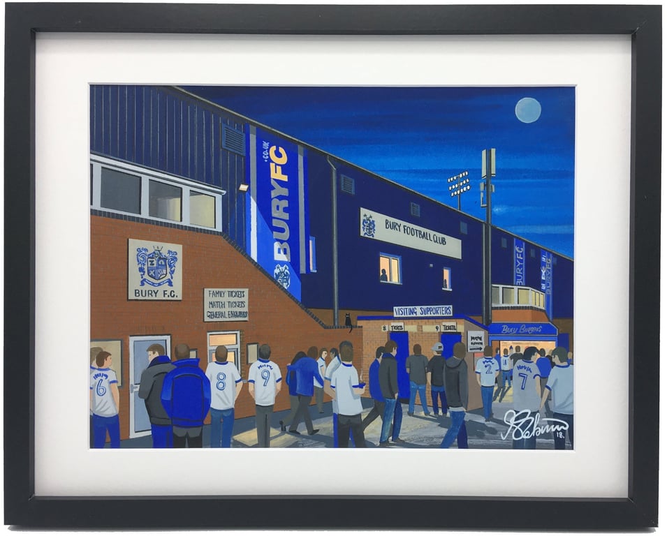 Bury. Framed & Unframed Fine Art Print, Football Club FC, Gigg Lane Stadium Gift