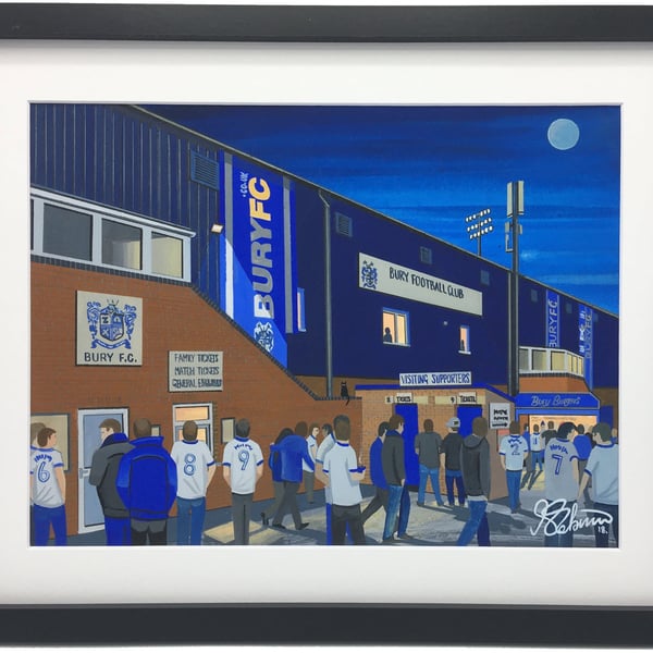 Bury. Framed & Unframed Fine Art Print, Football Club FC, Gigg Lane Stadium Gift