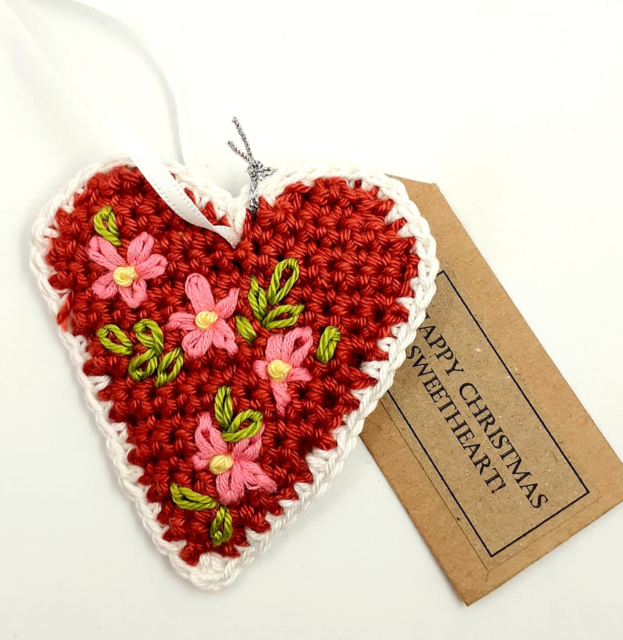 Crochet Gingerbread Heart